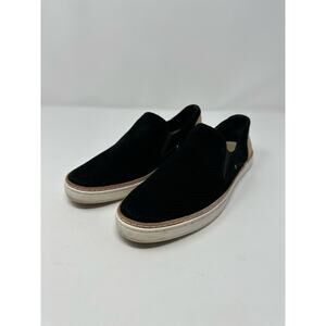 UGG Women’s Adley Perf Black Suede Leather Slip On Shoes size 8